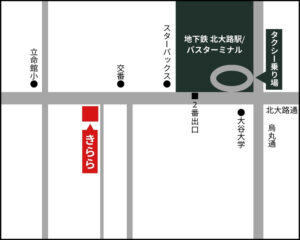 きらら京都店の周辺マップ