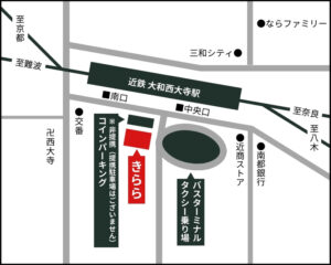 きらら奈良店の周辺マップ